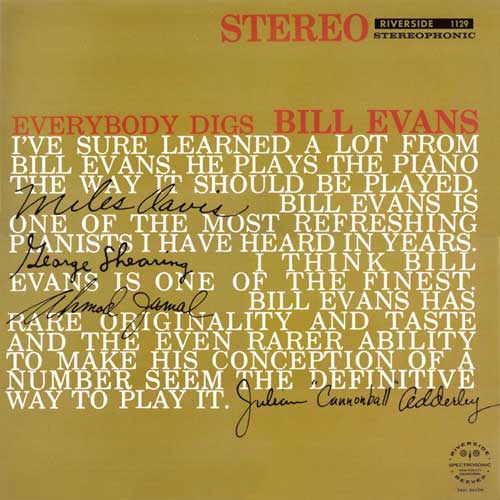 Album art work of Everybody Digs Bill Evans by Bill Evans