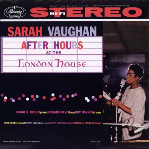Album art work of After Hours At The London House by Sarah Vaughan